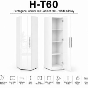 Pentagonal corner tall T210 W60 H-T60